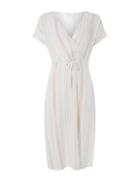 Dorothy Perkins *dp Beach Pink/white Striped Wrap Midi Dress