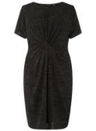 Dorothy Perkins *dp Curve Black Brushed Twist Bodycon Dress