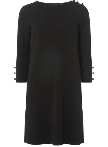 Dorothy Perkins Black Button Shift Dress