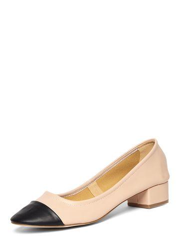 Dorothy Perkins Nude 'dorey' Toecap Block Court Shoes