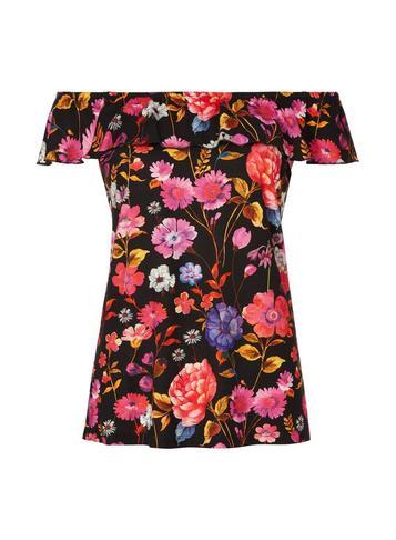 Dorothy Perkins *roman Originals Black Bohemian Bardot Top