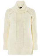 Dorothy Perkins Cream Chunky Cowl Neck Jumper