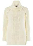 Dorothy Perkins Cream Chunky Cowl Neck Jumper