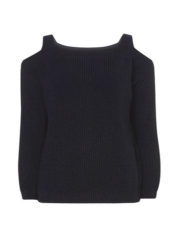 Dorothy Perkins Navy Cold Shoulder Jumper