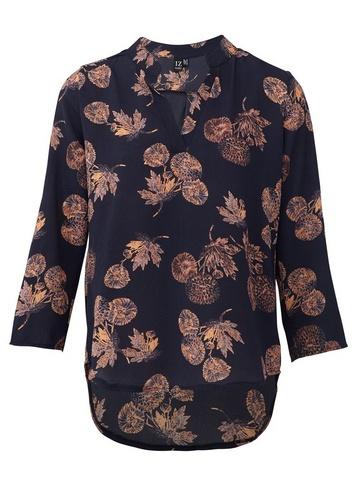 *izabel London Blue Dandelion Print Blouse