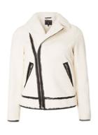 Dorothy Perkins Cream Borg Biker Jacket