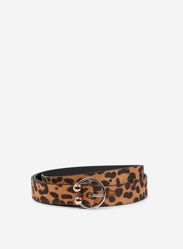 Dorothy Perkins Brown Leopard Print Circle Stud Belt