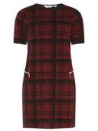 Dorothy Perkins Petite Red Port Checked Shift Dress