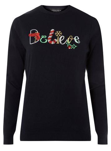 Dorothy Perkins Navy 'believe' Jumper