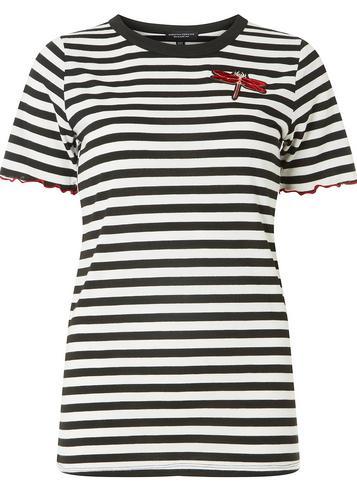 Dorothy Perkins *tall Navy Striped Dragonfly T-shirt