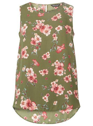 Dorothy Perkins Khaki Floral Built Up Top