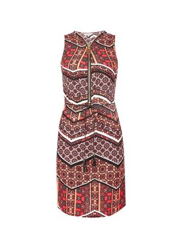 *billie & Blossom Coral Tile Print Shift Dress