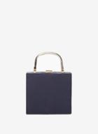 Dorothy Perkins Navy Frame Top Handle Clutch Bag