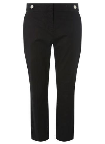 Dorothy Perkins Black Tab Button Trousers