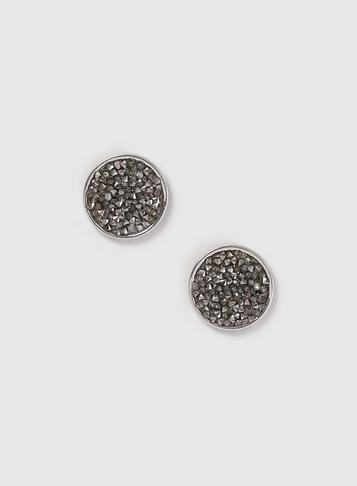 Dorothy Perkins Grey Crystal Stud Earrings