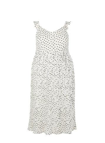 Dorothy Perkins *dp Curve Spot Print Pleat Midi Dress