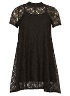 Dorothy Perkins *black Lace Overlay Dress
