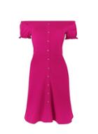 Dorothy Perkins Pink Button Bardot Fit And Flare Dress