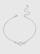 Dorothy Perkins Silver Circle And Chain Snake Choker Necklace