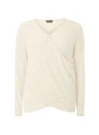 Dorothy Perkins Oatmeal Wrap Jersey Knitted Top