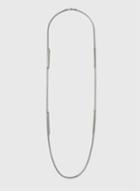 Dorothy Perkins Long Silver Tube Necklace