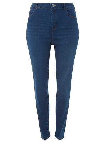 Dorothy Perkins *dp Curve Indigo Washed 'ashley' Skinny Fit Jeans
