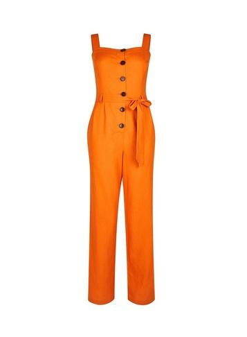 Dorothy Perkins Yellow Linen Mix Jumpsuit
