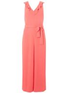 Dorothy Perkins *tall Coral Ruffle Culotte Jumpsuit