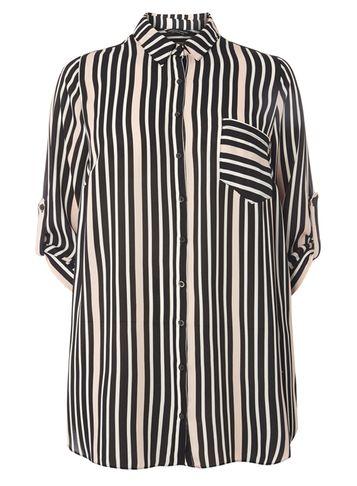 Dorothy Perkins Dp Curve Blush Stripe Longline Shirt