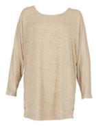Dorothy Perkins *blue Vanilla Oatmeal Side Hem Top