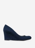 Dorothy Perkins Wide Fit Navy Dreams Wedge Court Shoes