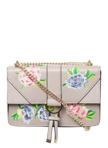 Dorothy Perkins Grey Embroidered Cross Body Bag