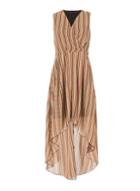 Dorothy Perkins *tenki Brown Stripe Midi Dress