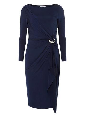 Dorothy Perkins *lily & France Navy Knot Front Dress