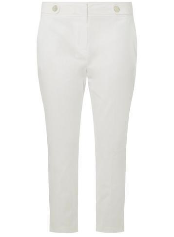 Dorothy Perkins Petite White Sateen Trousers