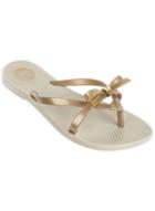 Dorothy Perkins *zaxy Gold Bow Flip Flops