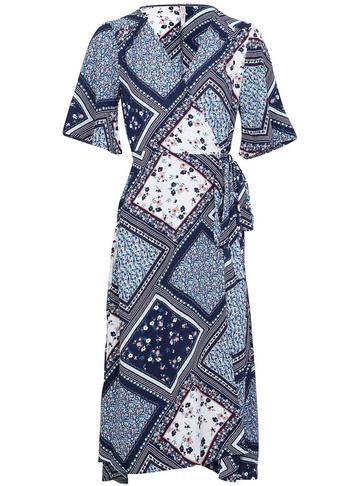 Dorothy Perkins *izabel London Blue Aztec Wrap Dress