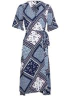 Dorothy Perkins *izabel London Blue Aztec Wrap Dress
