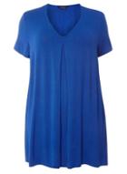 Dorothy Perkins *dp Curve Cobalt Pleated Front T-shirt