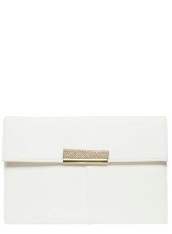 Dorothy Perkins Ivory Tab Clutch Bag