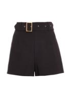 *quiz Black Gold Buckle Shorts