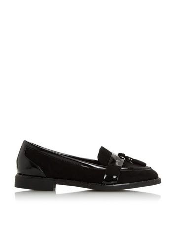 *head Over Heels By Dune Black Gavina Ladies Flat Shoes