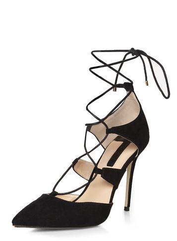Dorothy Perkins Black 'ginny' Ghillie Court Shoes