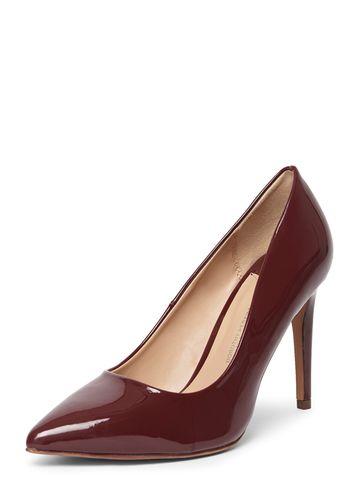 Dorothy Perkins Wide Fit Burgundy Patent 'emily' Court Shoes