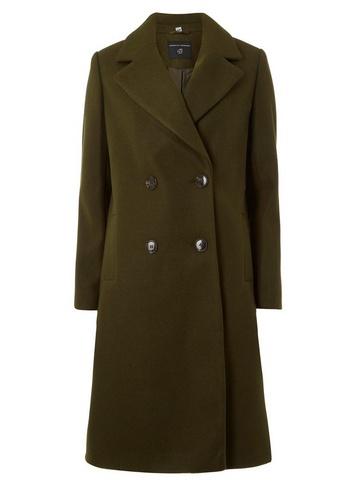 Dorothy Perkins Khaki Double Breasted Coat