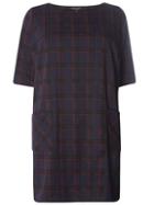 Dorothy Perkins Curve Red And Navy Checked Tunic