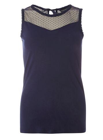 Dorothy Perkins Navy Tie Back Detail Shell Top