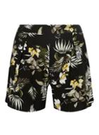 Dorothy Perkins Petite Black Safari Tropical Floral Shorts