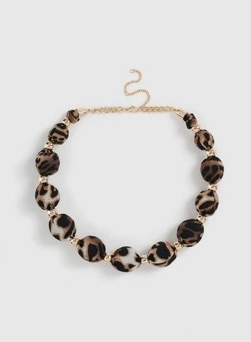 Dorothy Perkins Multi Colour Animal Print Bead Necklace