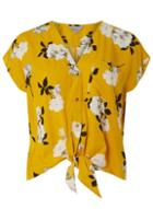 Dorothy Perkins Petite Ochre Floral Shirt